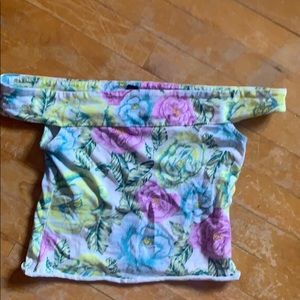 A floral crop top